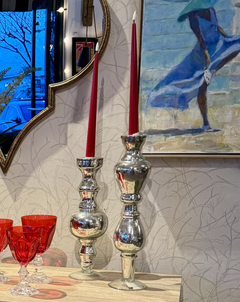 Silver Taper Candle Holder